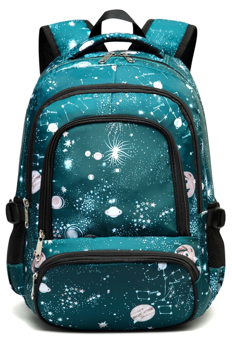 BLUEFAIRY Kids Backpack for Boys Girls Bookbags for Elementary Primary Middle School Bags Book Bags for Teens Adolescentes Back to School Gifts Mochilas Escolares para NiÃƒÂ±as Galaxy Cyan - Image 1